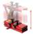 Motorcycle lift, red and black, adjustable height, 500kg capacity