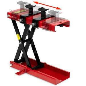 Motorcycle lift, red and black, adjustable height, 500kg capacity - Parking Assistance System