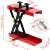 Motorcycle lift, red and black, adjustable height, 500kg capacity, dimensions