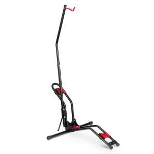 Black steel bicycle stand with red accents, for storing and repairing bikes - Bicycle Repair Stand