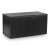 Black garden storage box with lid closed