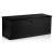 Black garden storage box closed, side view