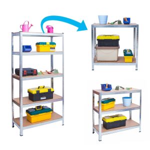 Humberg Fém ipari polcrendszer MDF lapokkal 150x75x30cm - 625kg teherbírás