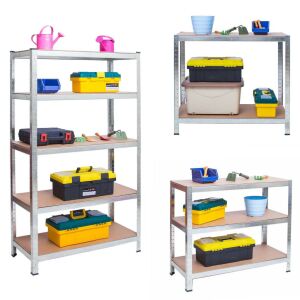 Humberg Fém ipari polcrendszer MDF lapokkal 180x90x40cm - 1325kg teherbírás