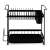 Black dish drying rack with cutlery holders, Massido MS-602