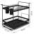 Dimensions of the Massido MS-602 two-tier black dish drying rack