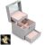 Massido Ékszeres doboz tükörrel - Szürke, Rózsaszín 93672617