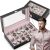 Massido MS-710 black 12-slot watch box with glass display filled with watches and man in pink shirt