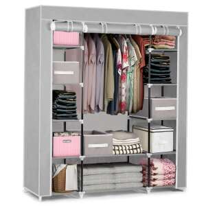 Dulap textil Massido cu 12 rafturi și 3 sertare #gri 102497604