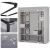 Dulap textil Massido cu 12 rafturi și 3 sertare #gri 102497604
