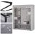 Dulap textil Massido cu 12 rafturi și 3 sertare #gri 102497604