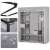 Dulap textil Massido cu 12 rafturi și 3 sertare #gri 102497604