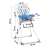 Ricokids Fando high chair dimensions, blue and white nautical pattern