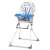 RicoKids Fando Sea highchair with blue tray and white fabric with nautical pattern