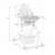 Ricokids ELDO high chair, white and grey with stars, dimensions