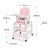 Ricokids Sinco pink high chair dimensions infographic