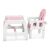 Ricokids Sinco pink high chair and table configuration
