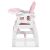 Ricokids Sinco 5-in-1 Pink High Chair with Table, side view