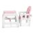 Ricokids Sinco 5-in-1 Pink High Chair with Table, disassembled view