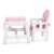 Ricokids Sinco 5-in-1 pink high chair with table
