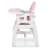 Ricokids Sinco 5-in-1 pink high chair side view