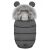 Ricokids Elmi dark grey stroller footmuff with fur hood
