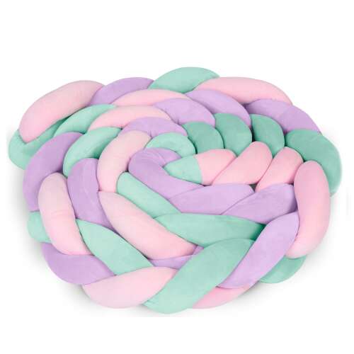 Ricokids плетен предпазител за кошара, мента, розово и лилаво