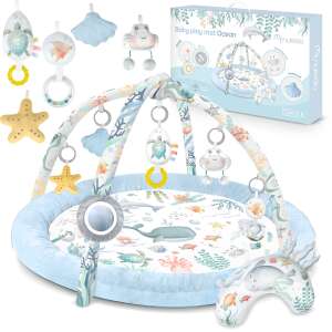 Nukido Ocean Baby Play Mat with Activity Gym and Hanging Toys - Babies & Toddler