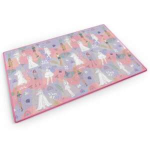 Angled view of Ricokids Princess coloring mat, rollable foam playmat - Ricokids