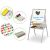 Ricokids Magnetic Rotating Chalkboard with accessories