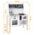 Ricokids Interactive Wooden Play Kitchen Dimensions - Detailed View