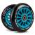 Ein Paar Soke Evo 100 mm 88A blaue PU Scooter-Räder mit ABEC-9 Lagern