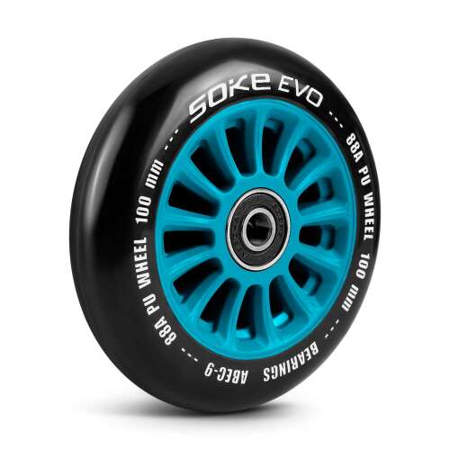Soke Evo 100 mm 88A blaue PU Scooter-Räder mit ABEC-9 Lagern
