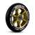 Soke Pro 110 mm gold Scooter-Räder, einzelnes Rad, schräger Blick