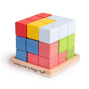 Bigjigs Toys Cube 3D Wooden Puzzle - Logic Game for Kids - Logic Game