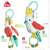 Fehn Baby Parrot Stroller Toy, Cockatoo Plush with Crinkle Paper and Rattle,  Baby Sensory Toy for Stroller, Car Seat, Crib