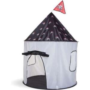 Pirate play tent for kids, black and white with skull and crossbones design, 135 cm tall - BS Toys
