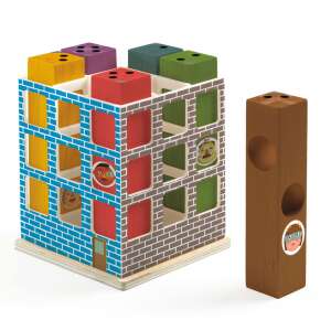 Hotelogic logic game by Djeco, wooden game, 60 challenges, ages 7-99 - Logic Game