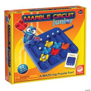 Mindware Marble Circuit Junior logic game box, 32 marble puzzles, ages 4+ - Logic Game