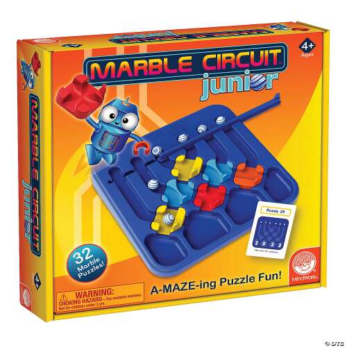 Mindware Marble Circuit Junior logic game box, 32 marble puzzles, ages 4+