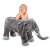 Large grey plush elephant toy for kids, 94 cm tall, sitting on it is not recommended, suitable for ages 3+
