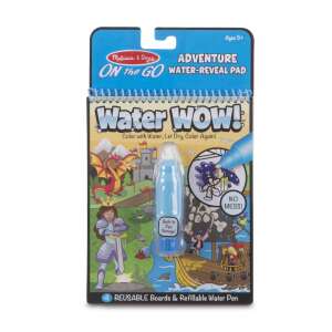 Melissa & Doug Water Wow! Adventure Water-Reveal Pad, reusable coloring book with refillable water pen, ages 5+ - Activity Book, Coloring