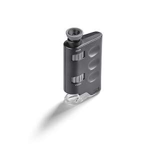Pocket microscope with LED light, 60x-100x zoom, 50 x 70mm size - Microscope