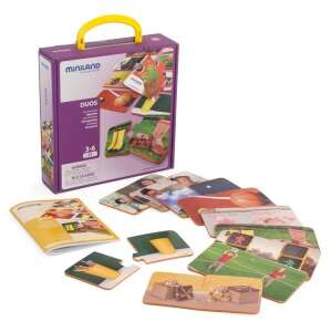 Miniland Duos Puzzle Antynomy, 20-elementowa układanka dla dzieci w wieku 3-6 lat, uczy przeciwieństw, rozwija umiejętności motoryczne, zawiera instrukcje - Miniland