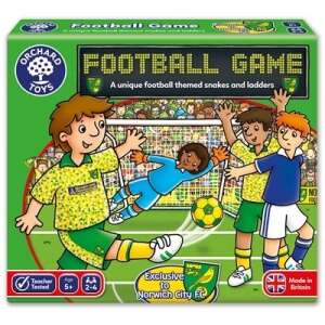 Игра на дъска Orchard Toys Football Game, уникална игра на змии и стълби с футболна тематика - Настолна игра и Маса за джаги и аксесоари