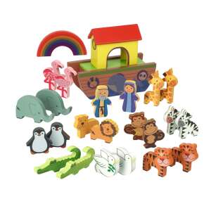 Orange Tree Toys Noé bárkája fa adventi naptár, 24 fa darab, 12+ hónap, FSC tanúsított, EN71 és ASTM szabványoknak megfelelő - Orange Tree Toys