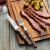 Tramontina Churrasco Gaucho steak knife and fork set with steak