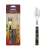 Tramontina Churrasco Gaucho steak fork set, unpackaged and packaged