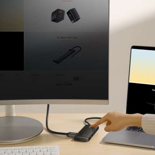 Lite serija multifunkcionalni hub USB-C 2 x USB 3.0 USB-C HDMI 1.4 SD-TF crni
