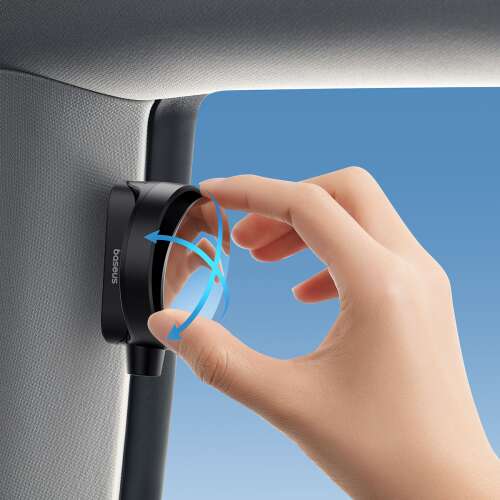 Oglindă retrovizoare cu unghi larg cu ciocan de siguranță negru saferide